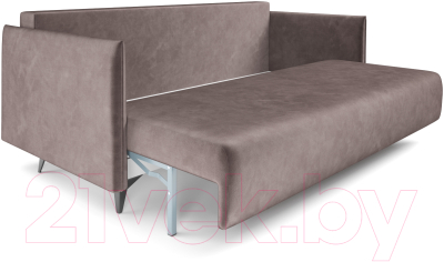 Диван Mebel-Ars Майами (бархат серо-шоколадный Star Velvet 60 Cofee)
