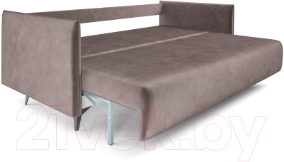 Диван Mebel-Ars Майами (бархат серо-шоколадный Star Velvet 60 Cofee)