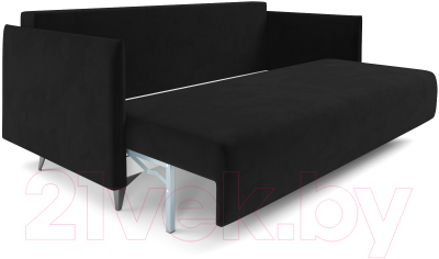 Диван Mebel-Ars Майами (велюр черный НВ-178 17)