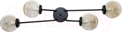 Люстра Элетех Эва НПБ 01-4х40-135 Е14 / 1005405122 (черный муар)