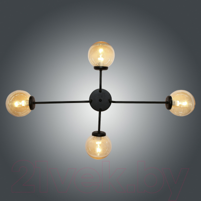 Люстра Элетех Эва НПБ 01-4х40-135 Е14 / 1005405122 (черный муар)