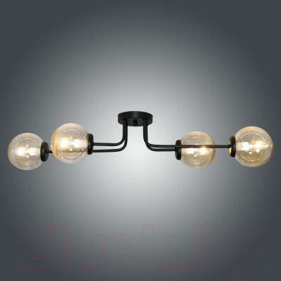 Люстра Элетех Эва НПБ 01-4х40-135 Е14 / 1005405122 (черный муар)