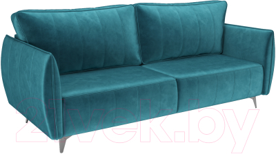 Диван Mebel-Ars Осло (бархат сине-зеленый Star Velvet 43 Black Green) - фото