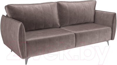 Диван Mebel-Ars Осло (бархат серо-шоколадный Star Velvet 60 Cofee) - фото