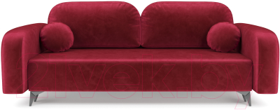 Диван Mebel-Ars Цюрих (бархат красный Star Velvet 3 Dark Red)