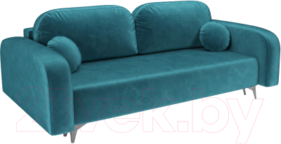 Диван Mebel-Ars Цюрих (бархат сине-зеленый Star Velvet 43 Black Green) - фото