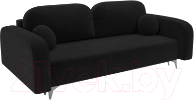 Диван Mebel-Ars Цюрих (велюр черный НВ-178 17) - фото