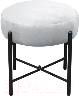 Пуф Sheffilton SHT-B4 (серое облако/черный муар) - фото