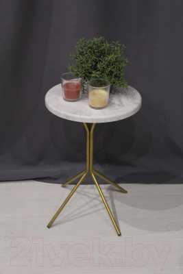 Журнальный столик Sheffilton SHT-CT12-1 (золото/бетон хафит)