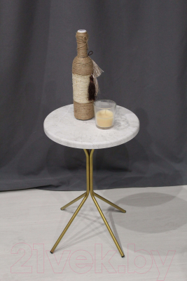 Журнальный столик Sheffilton SHT-CT12-1 (золото/бетон хафит)