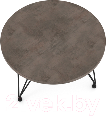 Журнальный столик Sheffilton SHT-CT29 (черный муар/хромикс бронза)