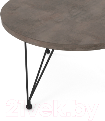 Журнальный столик Sheffilton SHT-CT29 (черный муар/хромикс бронза)