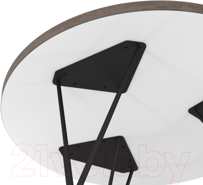 Журнальный столик Sheffilton SHT-CT29 (черный муар/хромикс бронза)