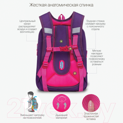 Школьный рюкзак Grizzly RAf-392-1