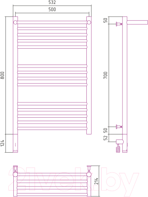 Полотенцесушитель электрический Сунержа Богема 3.0 80x50 / 00-5806-8050