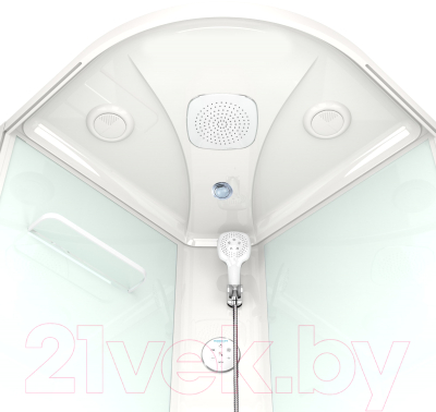 Душевая кабина Domani-Spa Delight 88 / DS01D88LWM10 (белый/сатин/матированное стекло)