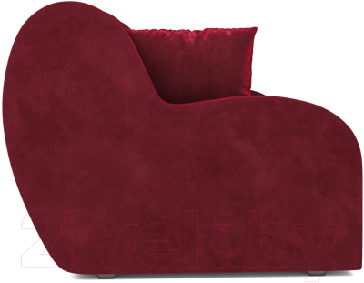 Диван Mebel-Ars Аккордеон Барон (бархат красный Star Velvet 3 Dark Red)