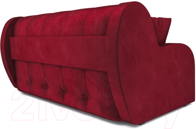 Диван Mebel-Ars Аккордеон Барон (бархат красный Star Velvet 3 Dark Red)