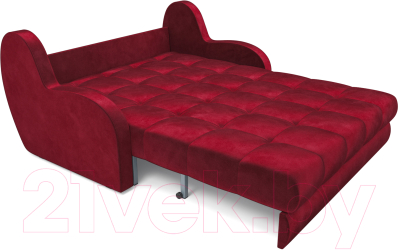 Диван Mebel-Ars Аккордеон Барон (бархат красный Star Velvet 3 Dark Red)