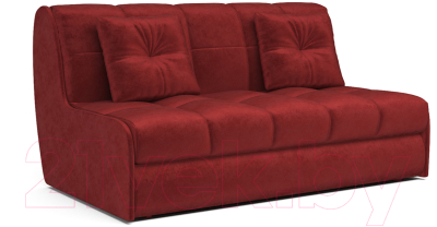 Диван Mebel-Ars Аккордеон Барон №2 (бархат красный Star Velvet 3 Dark Red) - фото