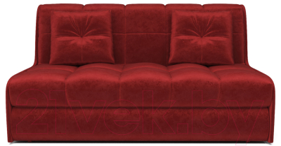Диван Mebel-Ars Аккордеон Барон №2 (бархат красный Star Velvet 3 Dark Red)