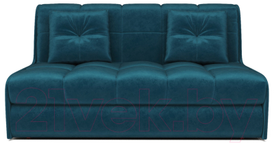 Диван Mebel-Ars Аккордеон Барон №2 (бархат сине-зеленый Star Velvet 43 Black Green)