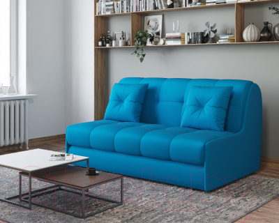 Диван Mebel-Ars Аккордеон Барон №2 (рогожка синий)