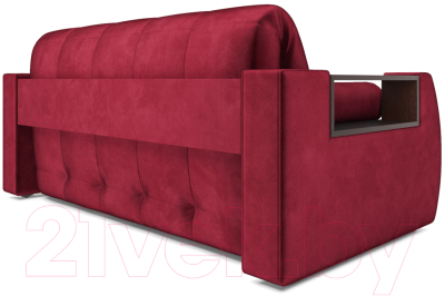 Диван Mebel-Ars Аккордеон Барон №3 (бархат красный Star Velvet 3 Dark Red)