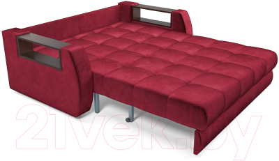 Диван Mebel-Ars Аккордеон Барон №3 (бархат красный Star Velvet 3 Dark Red)