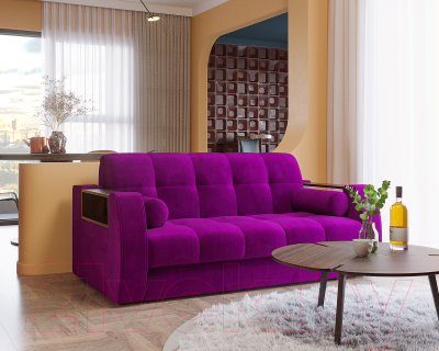 Диван Mebel-Ars Аккордеон Барон №3 (фиолетовый)