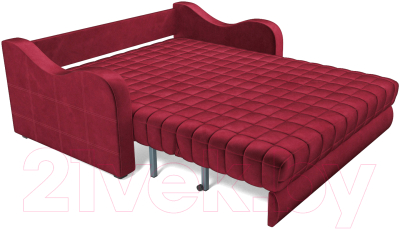 Диван Mebel-Ars Аккордеон Барон №4 (бархат красный Star Velvet 3 Dark Red)