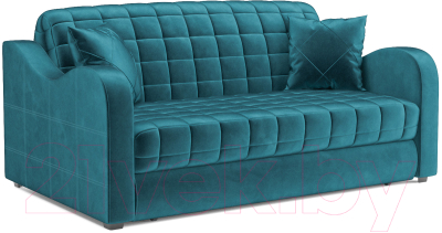 Диван Mebel-Ars Аккордеон Барон №4 (бархат сине-зеленый Star Velvet 43 Black Green) - фото