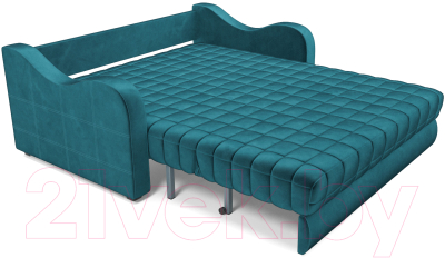 Диван Mebel-Ars Аккордеон Барон №4 (бархат сине-зеленый Star Velvet 43 Black Green)