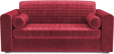 Диван Mebel-Ars Аккордеон Барон №5 (бархат красный Star Velvet 3 Dark Red)