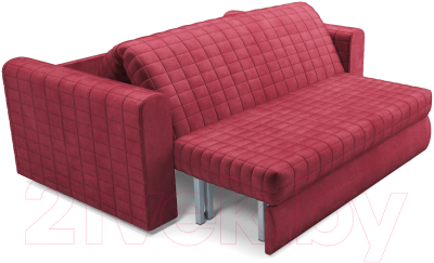 Диван Mebel-Ars Аккордеон Барон №5 (бархат красный Star Velvet 3 Dark Red)