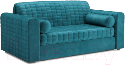 Диван Mebel-Ars Аккордеон Барон №5 (бархат сине-зеленый Star Velvet 43 Black Green) - фото