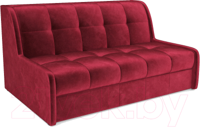 Диван Mebel-Ars Аккордеон Барон №6 (бархат красный Star Velvet 3 Dark Red) - фото