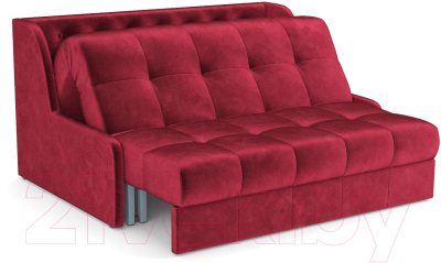 Диван Mebel-Ars Аккордеон Барон №6 (бархат красный Star Velvet 3 Dark Red)