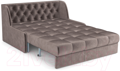 Диван Mebel-Ars Аккордеон Барон №6 (бархат серо-шоколадный Star Velvet 60 Coffee)