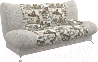 Диван Mebel-Ars Лодочка (газета коричневый) - фото