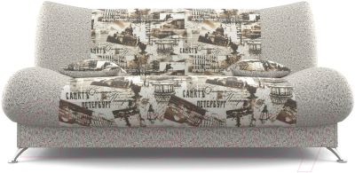 Диван Mebel-Ars Лодочка (газета коричневый)