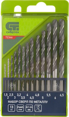 Набор сверл СибрТех 72346 - фото