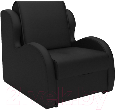 Кресло-кровать Mebel-Ars Атлант (черный кожзам) - фото