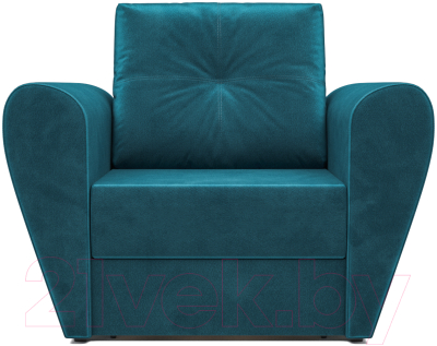 Кресло-кровать Mebel-Ars Квартет (бархат сине-зеленый Star Velvet 43 Black Green)