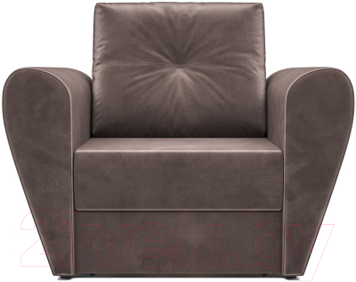 Кресло-кровать Mebel-Ars Квартет (бархат серо-шоколадный Star Velvet 60 Cofee)
