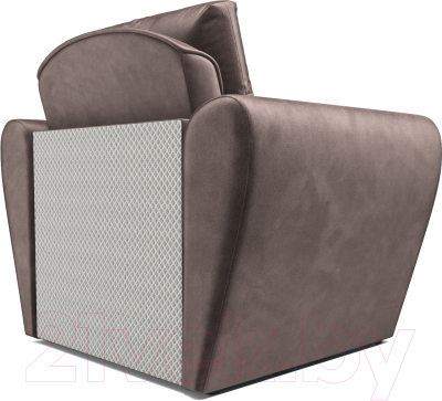 Кресло-кровать Mebel-Ars Квартет (бархат серо-шоколадный Star Velvet 60 Cofee)