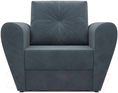 Кресло-кровать Mebel-Ars Квартет (велюр серо-синий HB-178 26)