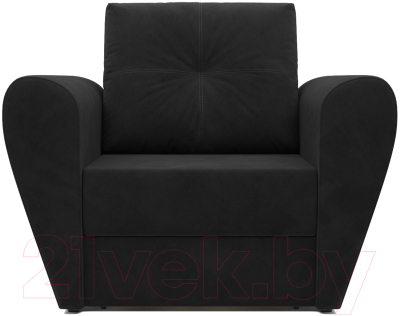 Кресло-кровать Mebel-Ars Квартет (велюр черный НВ-178 17)