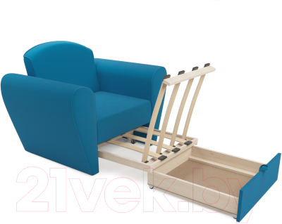 Кресло-кровать Mebel-Ars Квартет (рогожка синий)