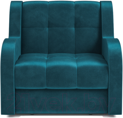 Кресло-кровать Mebel-Ars Аккордеон Барон (бархат сине-зеленый Star Velvet 43 Black Green)
